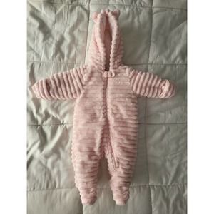 Wonder Nation Pink Fleece Snowsuit - Size 3-6 months